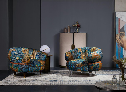 Design Sessel Couch Sofa Relax Stoff Lounge Luxus Fernseh Club Polster